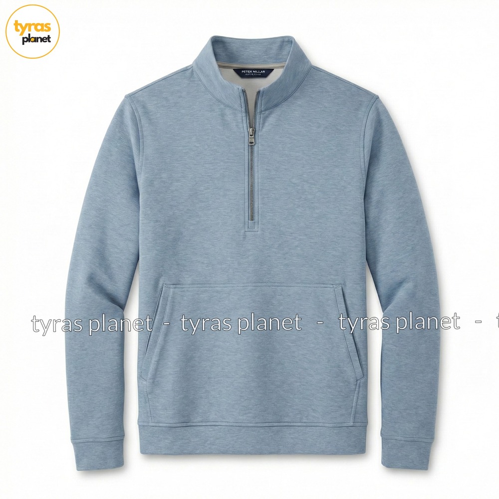 Peter Millar Crown Crafted Winsome Half Zip Pullover Light Blue Size XL MS25XZ19